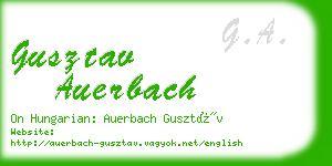 gusztav auerbach business card